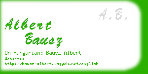 albert bausz business card